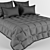 Luxury Linen Bedding Set 3D model small image 3