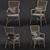 Elegantly Crafted Criss Cross Rattan Chair 3D model small image 1
