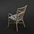 Elegantly Crafted Criss Cross Rattan Chair 3D model small image 3