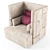 Luxury Babylon Armchair: Sophisticated Design Meets Comfort 3D model small image 2