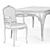 Italian Silvano Grifoni Table & Chair Set 3D model small image 2