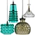 Jamie Young Pendant Light Set - Stylish and Versatile Lighting 3D model small image 1