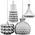 Jamie Young Pendant Light Set - Stylish and Versatile Lighting 3D model small image 3