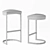 Vintage Rome Barstool: 1960s Backless Design 3D model small image 2