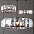 RH Harlow Crystal Chandelier - Modern Art-Deco Loft 3D model small image 1