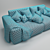 302 cm Wide Home Affaire Big-Sofa 3D model small image 3