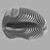 Sculpted Lips: Aluminum and Plaster Wall Decor 3D model small image 1