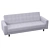 Sleek Modern Loveseat 3D model small image 1