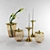 Artisan Brass and Glass Decor Set 3D model small image 1