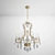 Elegant Floral Crystal Chandelier 3D model small image 1