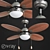 Maurice Electric Ceiling Fan: Sleek & Silent 3D model small image 1