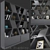 Versatile Black Stacking Shelving 3D model small image 1