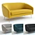 Stella Mid-Century Loveseat: High-Detailed 3D Model 3D model small image 1