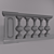 Elegant Iron Balustrade 3D model small image 2
