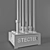 Steel Grip Rack: Efficient Storage for 9 Bars 3D model small image 3
