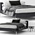 Modern Charles Bed & Maxalto Small Tables 3D model small image 3