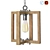 Scandinavian Style Wood & Iron Ceiling Lamp 3D model small image 2