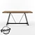 Industrial Chic Dining Table 3D model small image 2