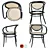 Stylish Thonet Chair Collection 3D model small image 1