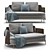 Outdoor Cord Sofa by Minotti 3D model small image 1