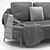 Outdoor Cord Sofa by Minotti 3D model small image 3