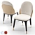 Modern Dark Oak Chair 001 3D model small image 2