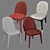 Modern Dark Oak Chair 001 3D model small image 3