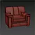 Elegant Ehmann Armchair for Cozy Living 3D model small image 3