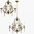 Elegant Piedmont Chandelier: Chapman Visual Comfort 3D model small image 1