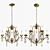 Elegant Piedmont Chandelier: Chapman Visual Comfort 3D model small image 2