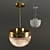 Lucid 300 Pendant: Captivating Alabaster & Brass 3D model small image 1