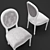 Title: French Style Dining Chair 3D model small image 3