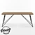 Industrial Loft Dining Table 3D model small image 2