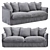 Charcoal Gray Livingston Sofa 3D model small image 1