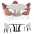 Elegant Table Brad & Chair Carol (Antonelli Atelier) 3D model small image 1