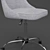 Adjustable Office Chair with Fabric Upholstery 3D model small image 2