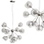 Cosmos Starburst Chrome Chandelier 3D model small image 1