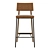 Oakland Modern Barstool 3D model small image 2