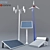 EcoPower Combo: Solar Panel, Heater & Wind Turbine 3D model small image 1