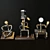 Elegant 3-Piece Decorative Pipelight Set 3D model small image 2