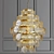 Elegant Lunaria Metal Chandelier 3D model small image 1