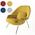Cozy Comfort Womb Chair 3D model small image 2