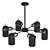 Industrial Style Adjustable Chandelier 3D model small image 2