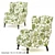 Sophisticated Carson Chair with Textured Design 3D model small image 1