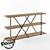 Industrial Wood and Metal Shelving 3D model small image 1