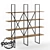 Industrial Loft Iron Storage Rack 3D model small image 1