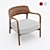 Elegant Louis Armchair 3D model small image 1