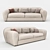 Celeb Chic Sofa: Luxurious 3-Seater 3D model small image 1