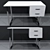 Contemporary Quadro Writing Desk 3D model small image 1