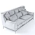 Sophisticated 2-Seater Sofa: Vibieffe 430 OPERA 3D model small image 3